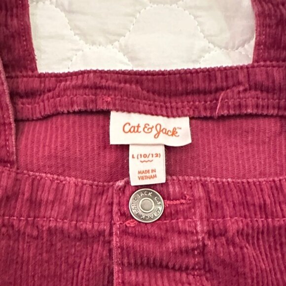 Cat & Jack Maroon Corduroy Dress with two floral tops. - Picture 2 of 12